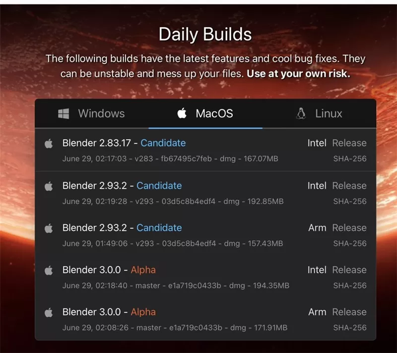 Blender 发布适用于 macOS 的 ARM 版本 原生支持苹果 M1 Mac