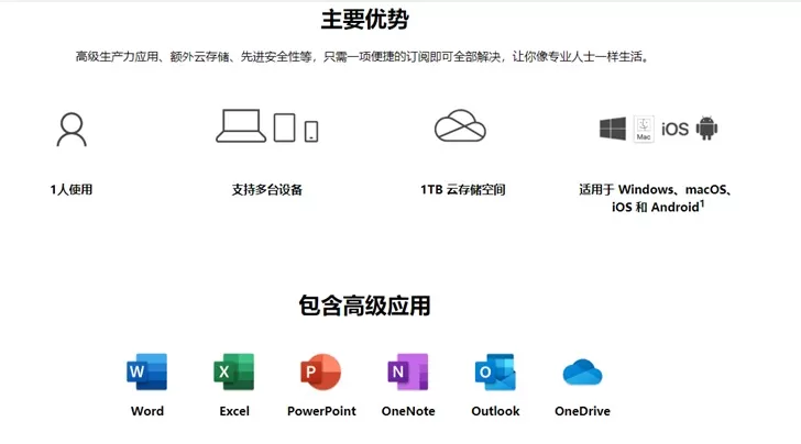 微软 Microsoft 365家庭版大促销 低至240元/年