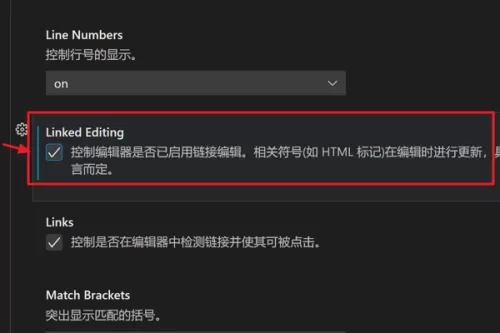 Vscode怎么启用链接编辑?Vscode启用链接编辑方法