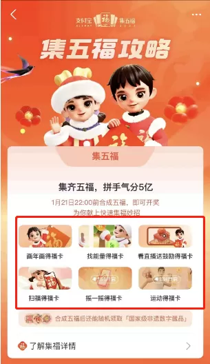 支付宝2023年集五福玩法有哪些?支付宝2023年集五福玩法介绍