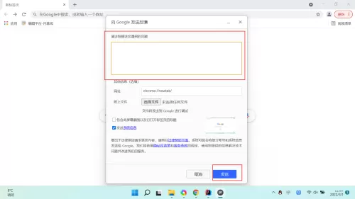 Google浏览器如何发送反馈?Google浏览器发送反馈的方法