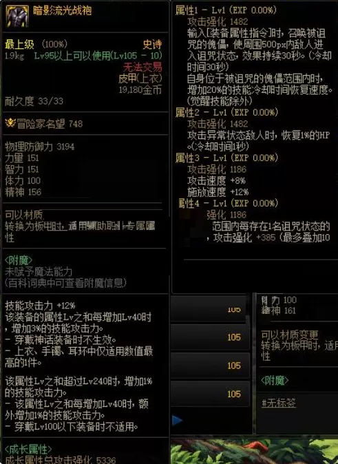 dnf地下城与勇士暗影流光战袍属性怎么样?dnf地下城与勇士暗影流光战袍属性介绍