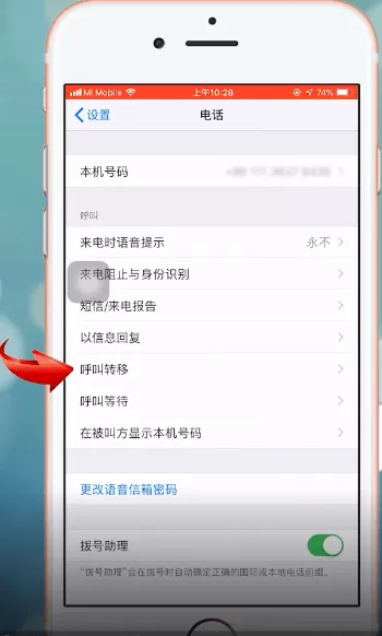 苹果手机将电话转移取消的操作流程