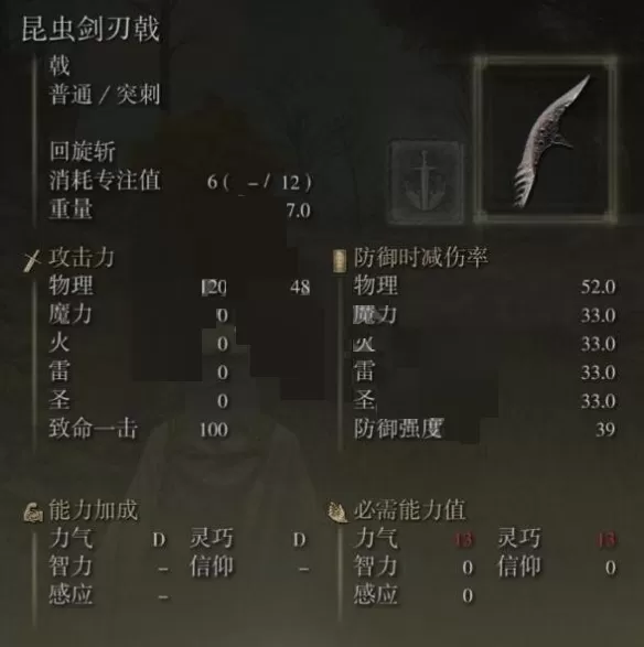 艾尔登法环昆虫剑刃戟在哪里?艾尔登法环昆虫剑刃戟位置一览