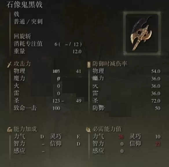 艾尔登法环石像鬼黑戟在哪里?艾尔登法环石像鬼黑戟位置介绍