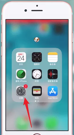 在苹果手机里将图标调小的操作过程