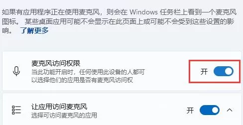 win11麦克风权限在哪里设置?win11麦克风权限设置方法