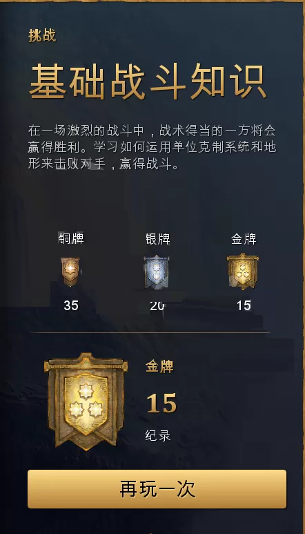 帝国时代4基础战斗金牌怎么获取？帝国时代4基础战斗金牌获取方法