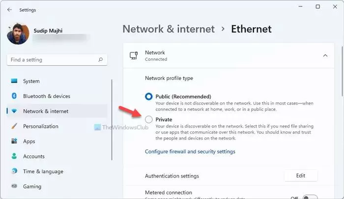Windows11怎么更改网络配置文件类型？Windows11更改网络配置文件类型教程