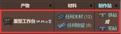 泰拉瑞亚重型工作台有什么用?泰拉瑞亚重型工作台作用介绍