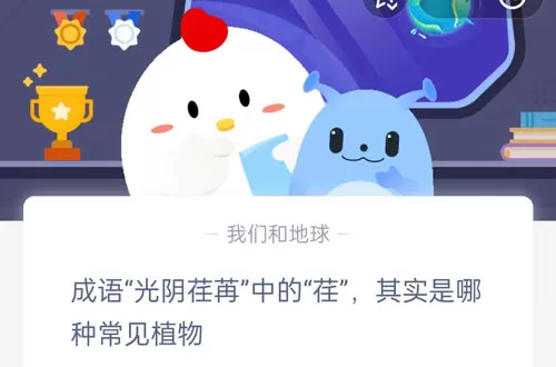 成语光阴荏苒中的荏其实是哪种常见植物?支付宝蚂蚁庄园7月25日答案