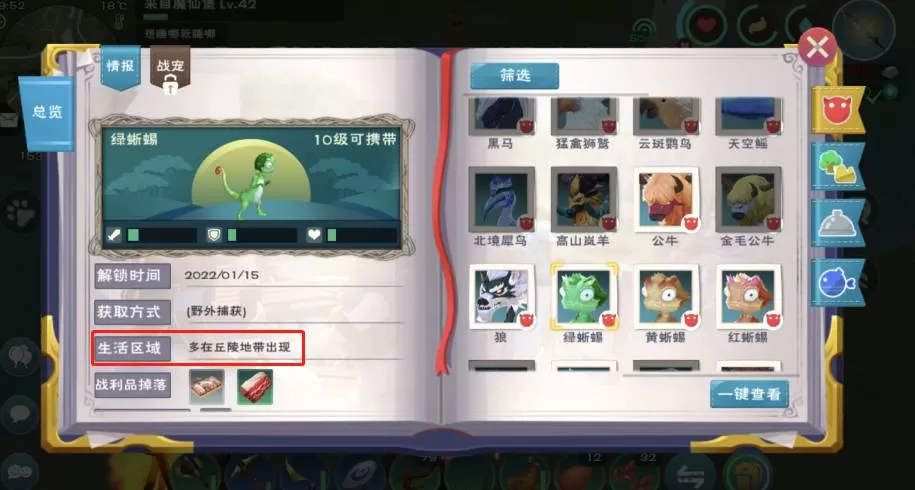 创造与魔法绿蜥蜴在哪里?创造与魔法绿蜥蜴位置介绍