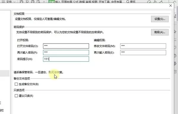 WPS表格怎样设置安全密码 WPS进行设置密码的方法
