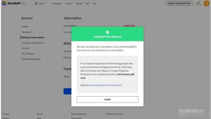 smallpdf如何取消订阅 smallpdf取消订阅方法