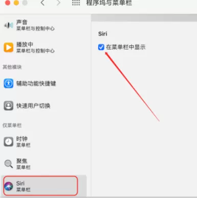 苹果电脑如何取消右上角的siri图标 苹果电脑删除右上角的siri图标显示方法