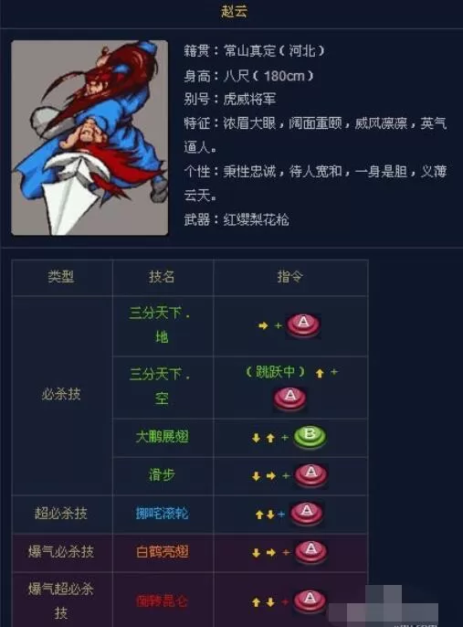 三国战记2007中角色连招技巧分享