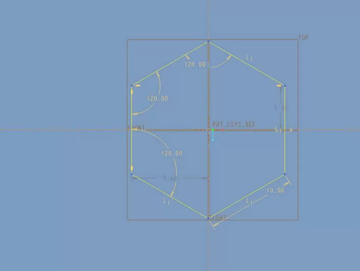 Proe建模六边形镂空物体的详细教程