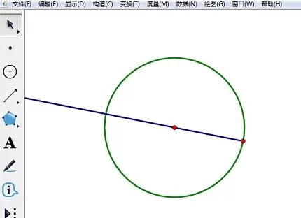几何画板中使用圆绘制直角三角形的操作方法