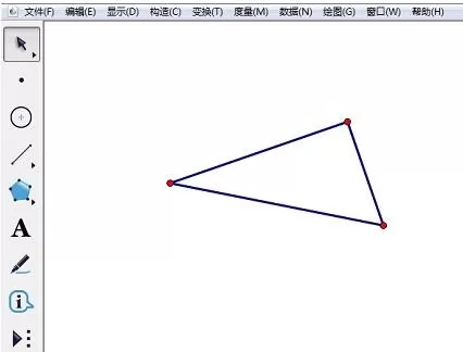 几何画板中使用圆绘制直角三角形的操作方法