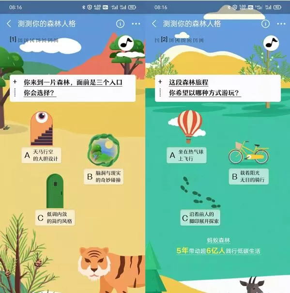 支付宝森林人格怎么参加?支付宝森林人格参与方式