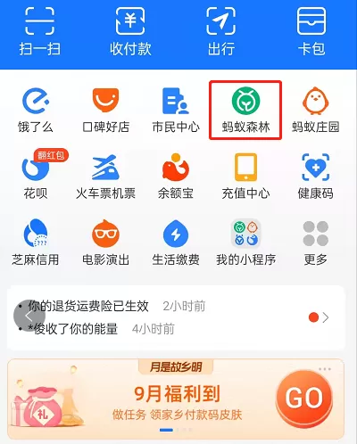 蚂蚁森林怎么获取已种树永久皮肤?支付宝蚂蚁森林获取已种树永久皮肤的方法