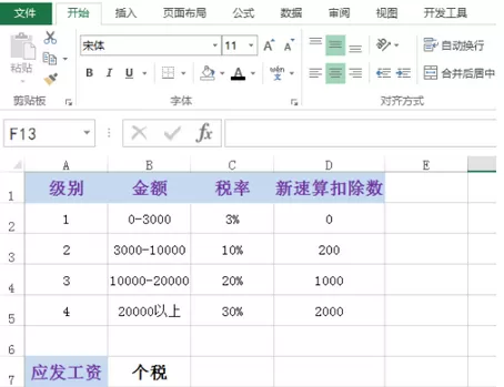 excel计算最新个税方法步骤