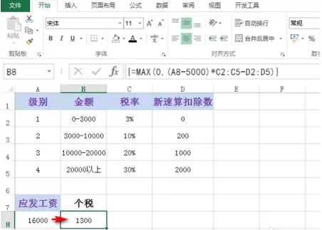 excel计算最新个税方法步骤