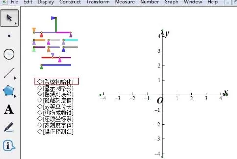 隐藏几何画板坐标轴的刻度值的操作流程