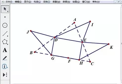 几何画板验证三角形的内角和的具体操作方法