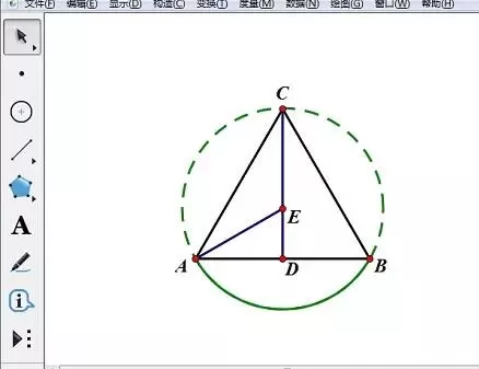 几何画板制作等腰三角形沿底边上的高折叠动画的详细方法