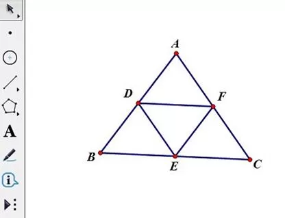 几何画板使用迭代构造三角形内接中点三角形的方法步骤