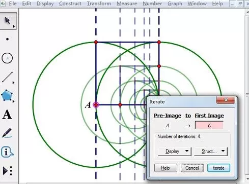 几何画板正方形内的迭代制作操作方法