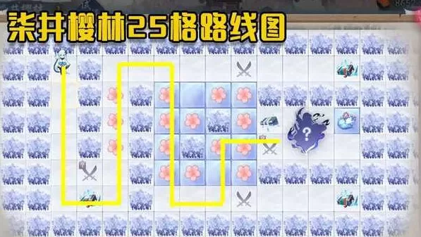 阴阳师染井樱林如何通关?阴阳师染井樱林25格路线通关一览