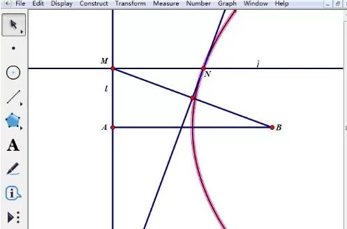 几何画板制作画抛物线的工具的操作方法