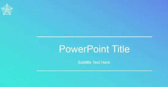 PPT制作渐变色双线式简约封面的操作方法