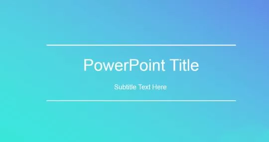 PPT制作渐变色双线式简约封面的操作方法