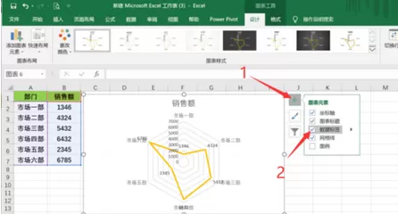Excel中做出雷达图的方法