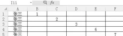 Excel让不同行列的单元格内容合并为一行的简单方法