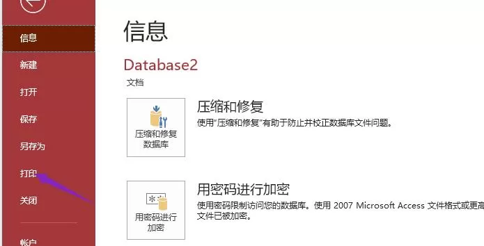 access数据库设置不打印标题的操作方法