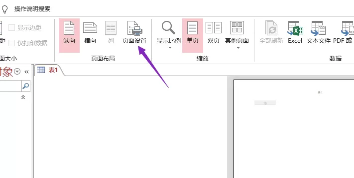 access数据库设置不打印标题的操作方法