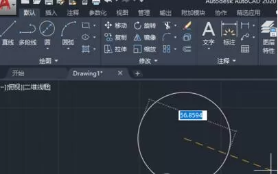 AutoCAD2020标注圆的直径的操作方法