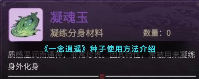 一念逍遥种子怎么获得 一念逍遥种子获得方式一览