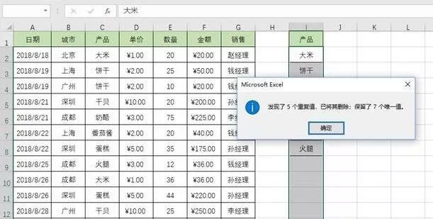 Excel表格中不重复数据的个数的操作方法