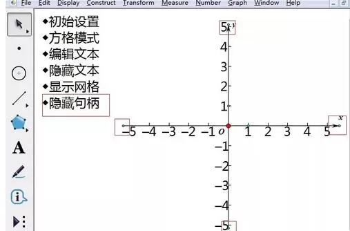 几何画板迷你坐标系绘图的操作方法