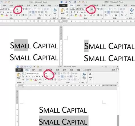 word设置小型大写字母small capitals的操作方法