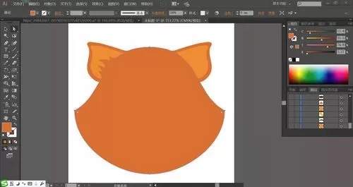 ai设计红猫头像的操作方法