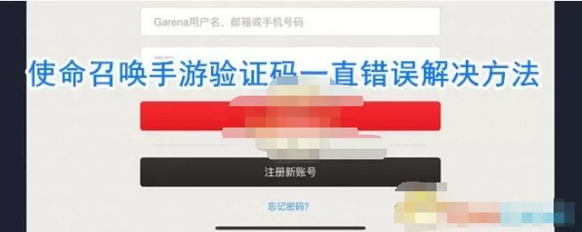 使命召唤手游验证码一直错误怎么办 使命召唤手游验证码一直错误解决方法