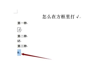word文档在方框中打勾的简单方法
