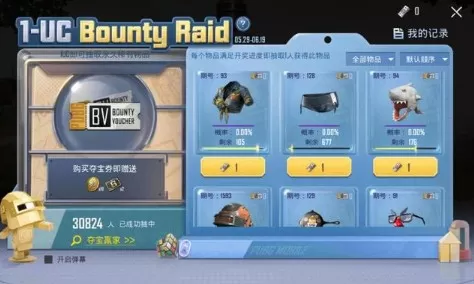 Pubg Mobile1uc夺宝抽永久稀有物品解析