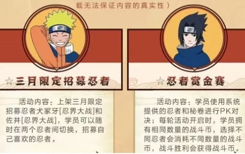 火影忍者手游3月限定招募忍者角色解析